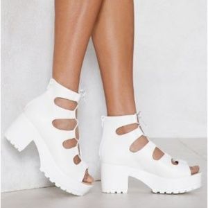 White Platform Sandals - Nasty Gal - KOI footwear